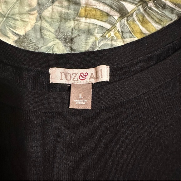 Set of 3 Roz & Ali zipper shoulder, lightweight sweaters, women’s size L - Picture 7 of 13
